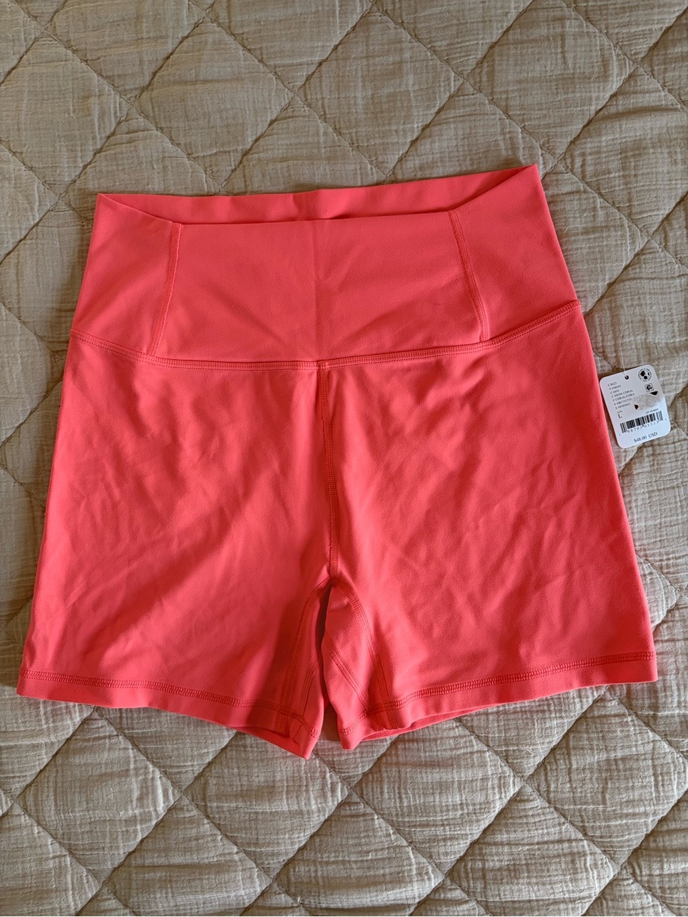 Free People Movement Neon Coral Bike Shorts Large